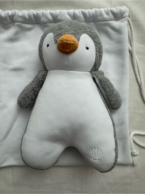 Rare Embroidered Rolex Penguin Plush - Gray & White with Orange Beak